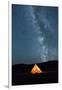 Asia, Western Mongolia, Khovd Province, Gashuun Suhayt. River Valley. Tent with Stars and Milky Way-Emily Wilson-Framed Photographic Print