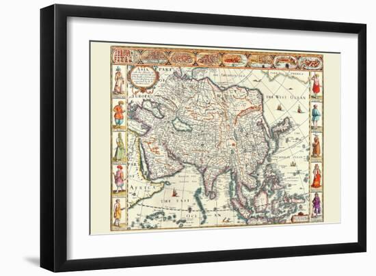 Asia-John Speed-Framed Art Print