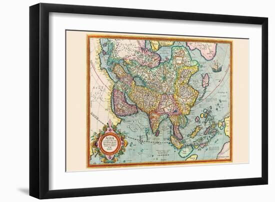 Asia-Jodocus Hondius-Framed Art Print