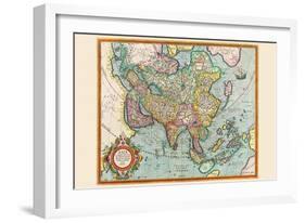 Asia-Jodocus Hondius-Framed Art Print