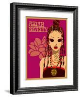 Asian Beauty at Party-Noriko Sakura-Framed Art Print