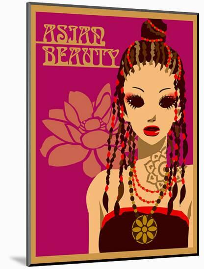 Asian Beauty at Party-Noriko Sakura-Mounted Art Print