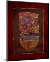 Asian Bowls II-Linda Maron-Mounted Art Print