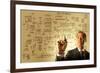 Asian Businessman Drawing Logistics Illustration-olly2-Framed Photographic Print