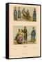 Asian Costumes and Transportation-Racinet-Framed Stretched Canvas