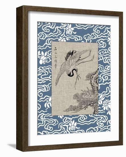 Asian Crane Panel I-null-Framed Art Print