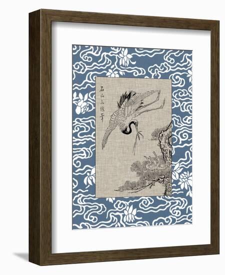 Asian Crane Panel I-null-Framed Art Print