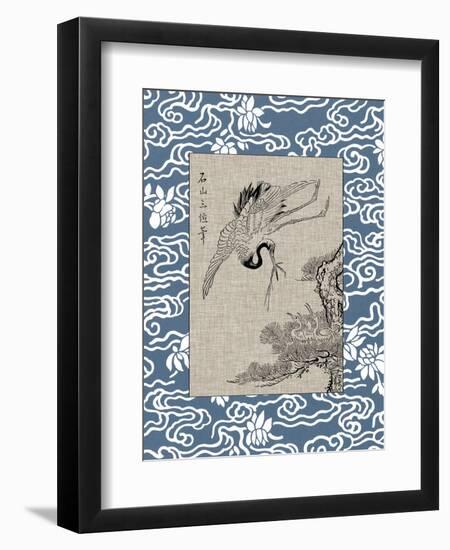 Asian Crane Panel I-null-Framed Art Print