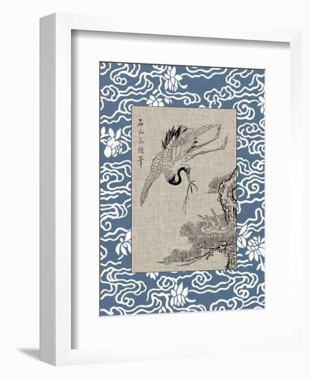 Asian Crane Panel I-null-Framed Art Print