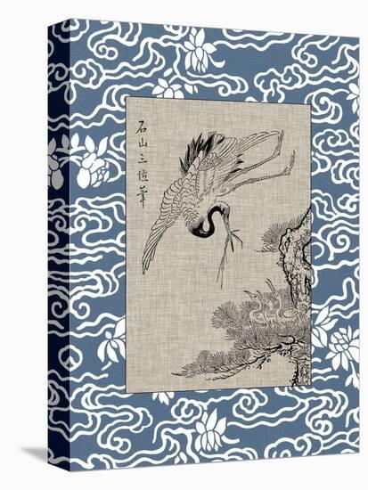 Asian Crane Panel I-null-Stretched Canvas