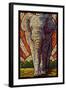 Asian Elephant - Paper Mosaic-Lantern Press-Framed Art Print