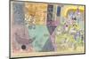 Asian Entertainers-Paul Klee-Mounted Art Print