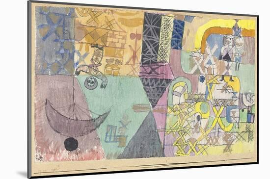 Asian Entertainers-Paul Klee-Mounted Art Print