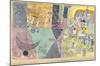 Asian Entertainers-Paul Klee-Mounted Art Print