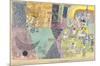 Asian Entertainers-Paul Klee-Mounted Art Print