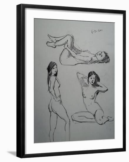 Asian Girl Study-Nobu Haihara-Framed Giclee Print