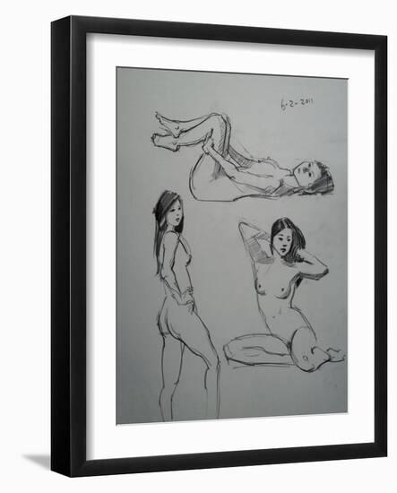 Asian Girl Study-Nobu Haihara-Framed Giclee Print