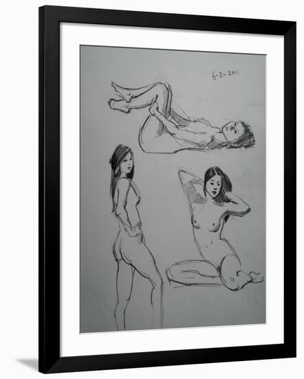 Asian Girl Study-Nobu Haihara-Framed Giclee Print