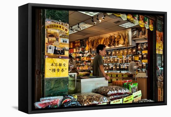 Asian Grocery Shop in Chinatown, New York City-Sabine Jacobs-Framed Stretched Canvas