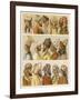 Asian Headwear Including Various Turbans-Racinet-Framed Art Print