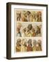 Asian Headwear Including Various Turbans-Racinet-Framed Art Print