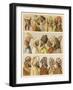 Asian Headwear Including Various Turbans-Racinet-Framed Art Print