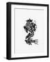 Asian Illustration of a Dragon-null-Framed Giclee Print