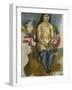 Asian in Blue Stockings-Jules Pascin-Framed Giclee Print