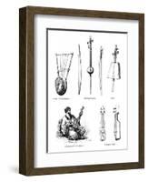 Asian Musical Instruments-null-Framed Art Print