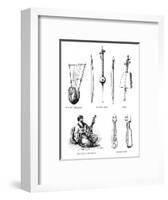 Asian Musical Instruments-null-Framed Art Print