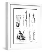 Asian Musical Instruments-null-Framed Art Print