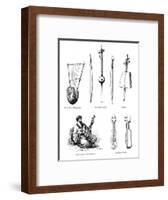 Asian Musical Instruments-null-Framed Art Print