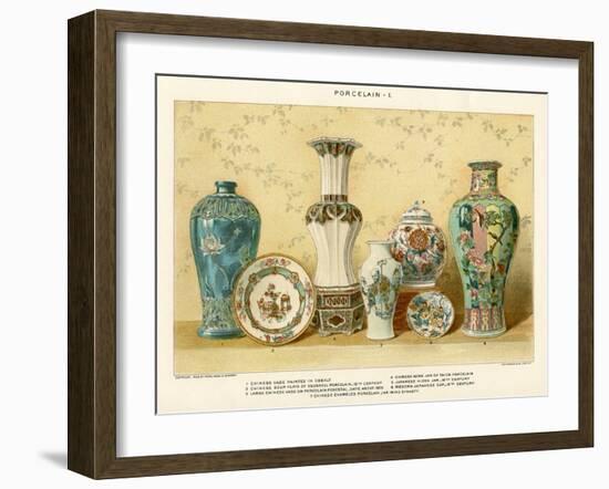 Asian Porcelains by Julius Bien, C.1880-Julius Bien-Framed Giclee Print