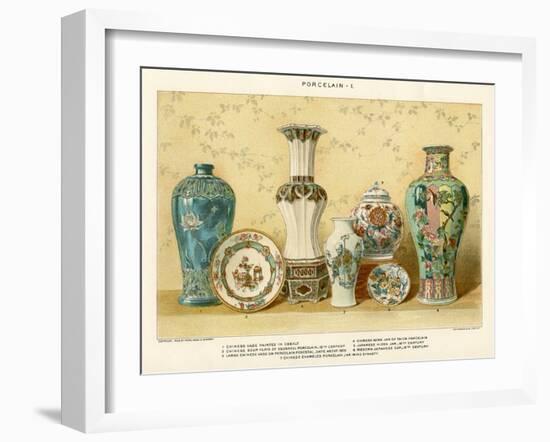 Asian Porcelains by Julius Bien, C.1880-Julius Bien-Framed Giclee Print