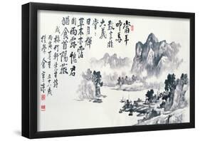 Asian Traditional Painting-WizData-Framed Poster