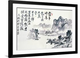 Asian Traditional Painting-WizData-Framed Art Print