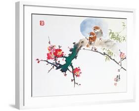 Asian Traditional Painting-WizData-Framed Art Print