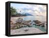 Asian Tropical Beach Paradise-Olena Serditova-Framed Stretched Canvas