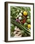 Asian Vegetable Still Life with Limes, Herbs, Ginger-Foodcollection-Framed Photographic Print