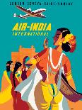 Air India - London, Geneva, Cairo, Bombay - Vintage Airline Travel Poster, 1950-Asiart-Art Print