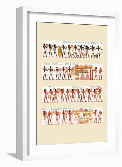 Asiatic and Aethiopian Tributaries from the Tomb of Rekhmara-J. Gardner Wilkinson-Framed Art Print