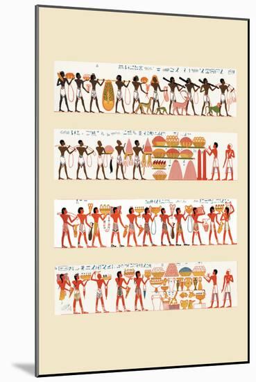 Asiatic and Aethiopian Tributaries from the Tomb of Rekhmara-J. Gardner Wilkinson-Mounted Art Print