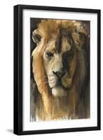 Asiatic Lion, 2015-Mark Adlington-Framed Giclee Print