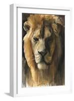 Asiatic Lion, 2015-Mark Adlington-Framed Giclee Print