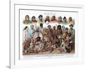 Asiatic Races, 1800-1900-G Mutzel-Framed Giclee Print