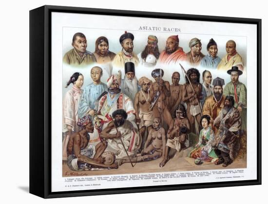 Asiatic Races, 1800-1900-G Mutzel-Framed Stretched Canvas