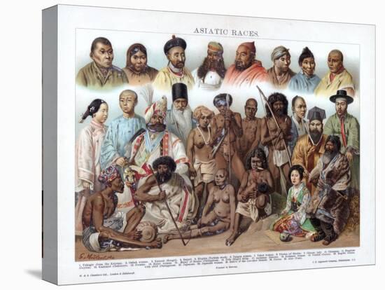 Asiatic Races, 1800-1900-G Mutzel-Stretched Canvas