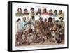 Asiatic Races, 1800-1900-G Mutzel-Framed Stretched Canvas
