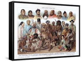 Asiatic Races, 1800-1900-G Mutzel-Framed Stretched Canvas