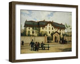 Asile Suisse a St-Mande, Paris, 1872-Albert Anker-Framed Giclee Print